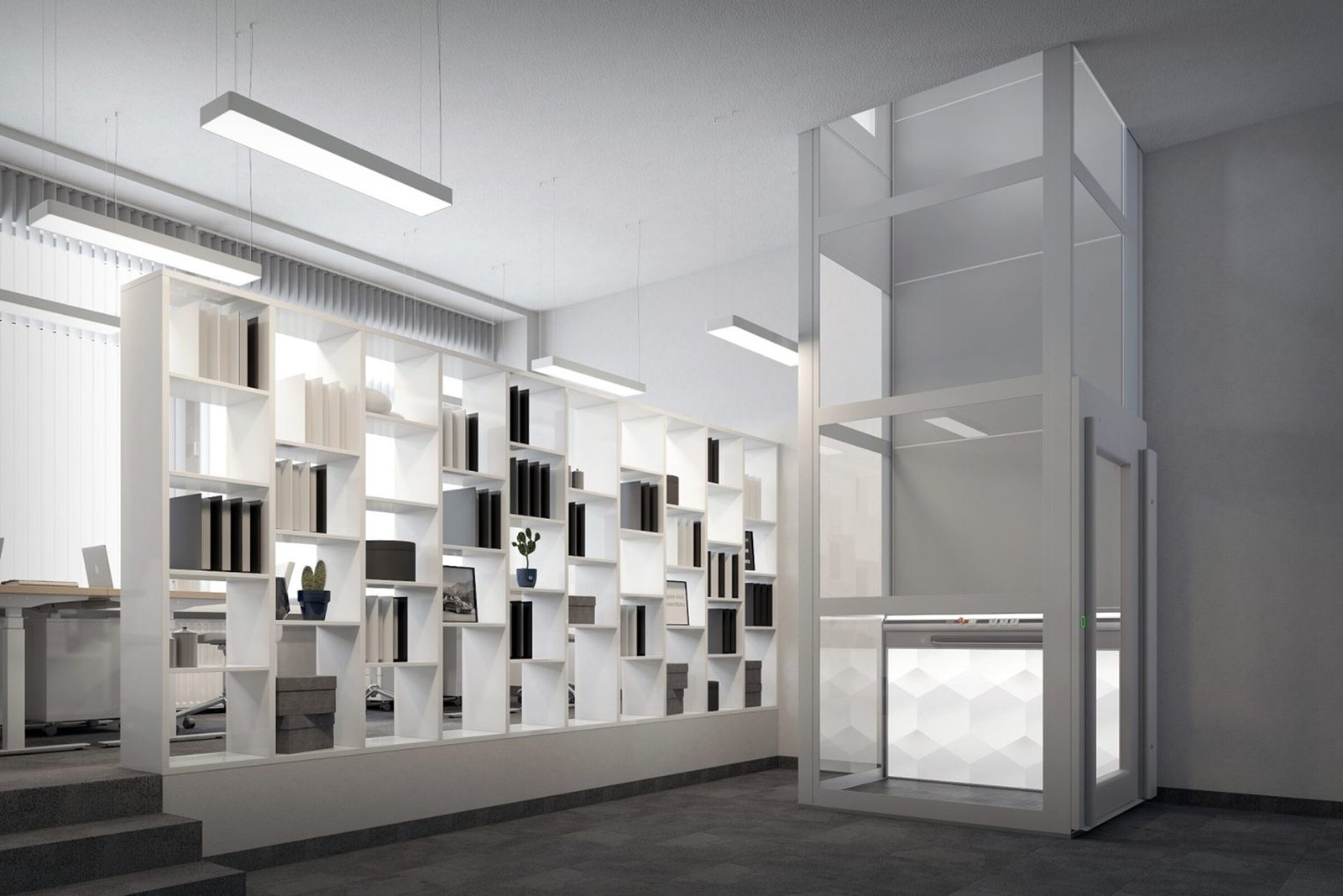 Design huislift voor een boekenkast in een ruime woning